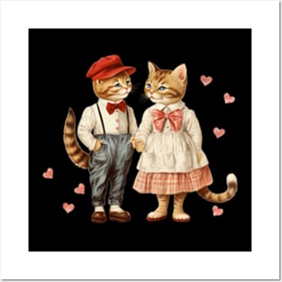 Whisker Kisses: Cats in Love Print Posters and Art